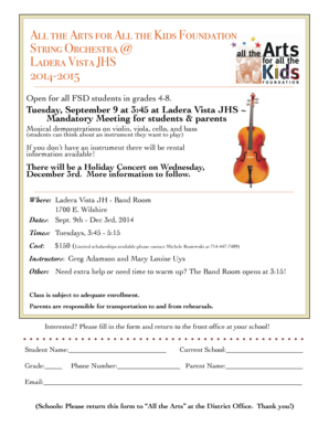 String Orchestra Flyer - Fullerton School District