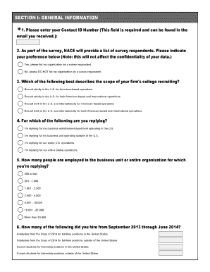NACE College Recruiting Survey Form