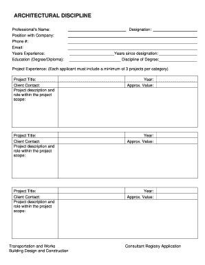Architectural Discipline Application