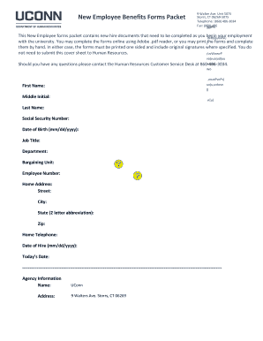 New Employee Benefits Forms Packet