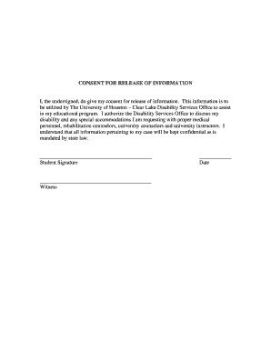 Consent for Release of Information