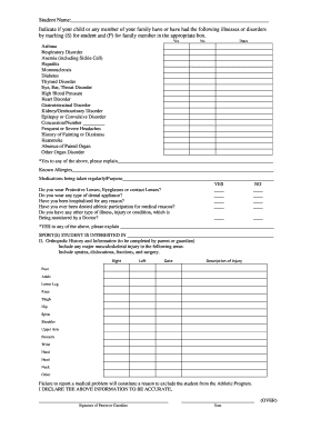 Health Certificate / Appraisal Form
