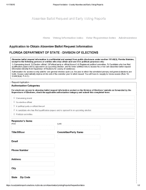 Florida Absentee Ballot Request Form