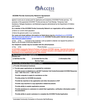 ACCESS Florida Community Network Agreement