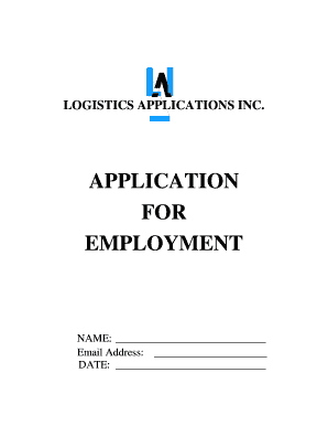 Logistics Applications Inc Employment Application