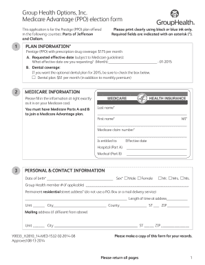 Medicare Advantage PPO Election Form