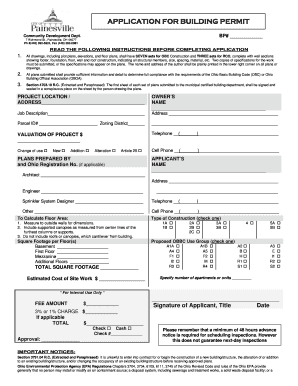 Application for Building Permit