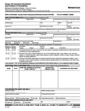 Group Life Insurance Enrollment Form