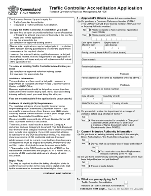 Traffic Controller Accreditation Application