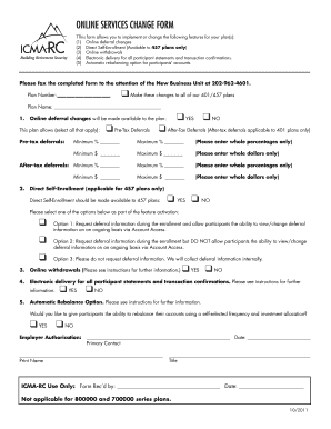 Online Services Change Form