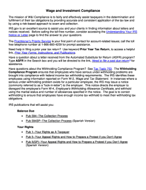 IRS Withholding Compliance Program