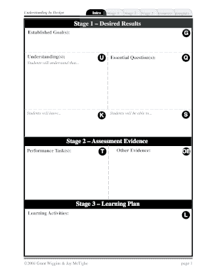 Understanding by Design Template