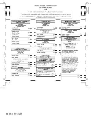 Florida General Election Ballot