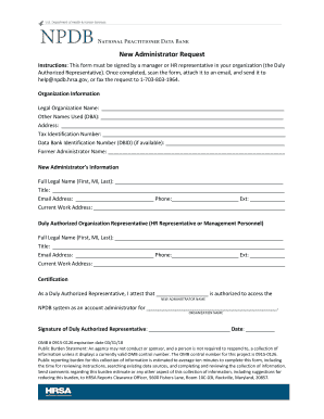 New Administrator Request Form
