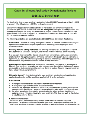 Iowa Open Enrollment Application