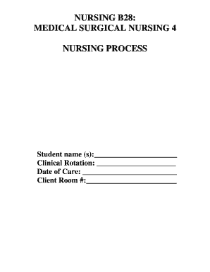 Medical Surgical Nursing Clinical Form