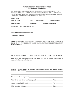 NHADA Accident Investigation Form