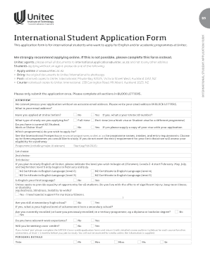 International Student Application Form