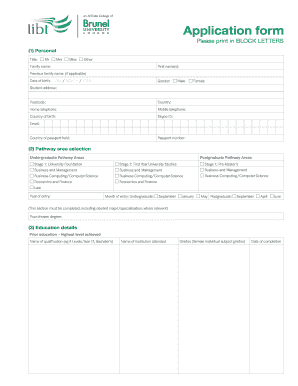 LIBT Application Form