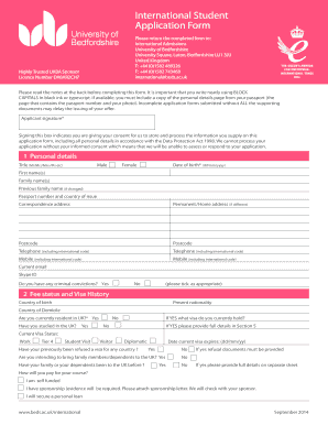 International Student Application Form