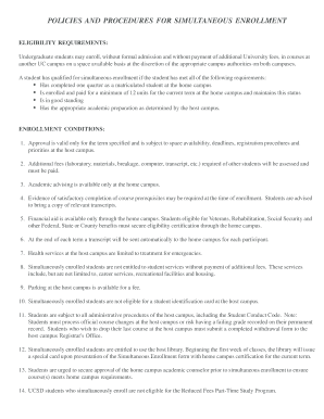 Simultaneous UC Enrollment Application