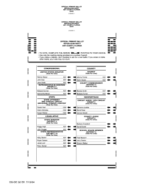 Florida Republican Primary Ballot