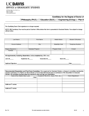 Doctoral Candidacy Form