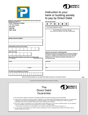 UK Direct Debit Instruction Form