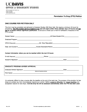 Permission To Drop (PTD) Petition