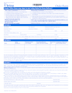 Aetna Rx Home Delivery Order Form