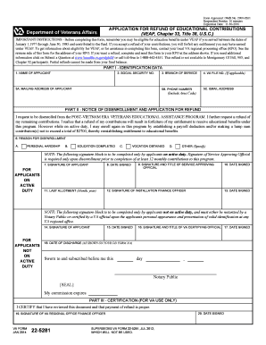 Application for Refund of Educational Contributions