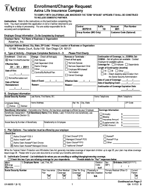 California Employee Enrollment/Change Request Form