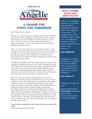 Scott Angelle Campaign Contribution Form