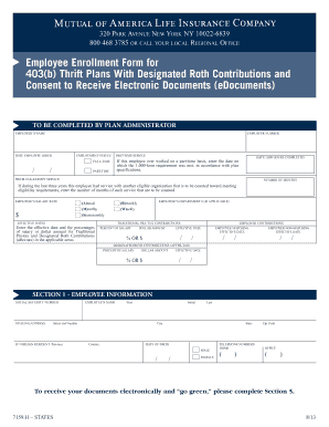 403b Thrift Plan Enrollment Form