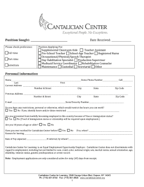 Teacher Application Form
