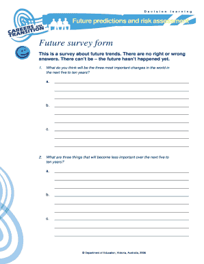 Future Predictions and Risk Assessment Survey