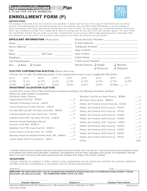 Employee Retirement Plan Enrollment Form