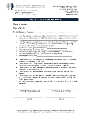 Medical Information Release Form
