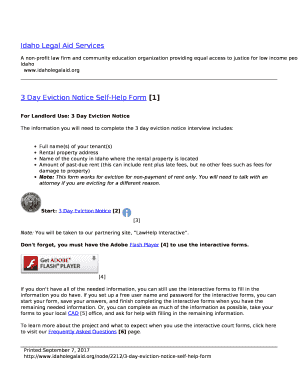 3 Day Eviction Notice for Landlords