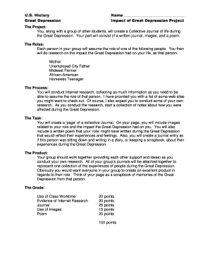 Great Depression Impact Project