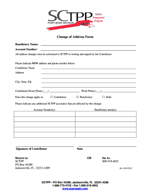 Change of Address Form