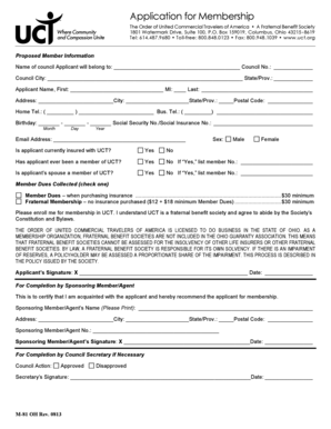 Application for Membership