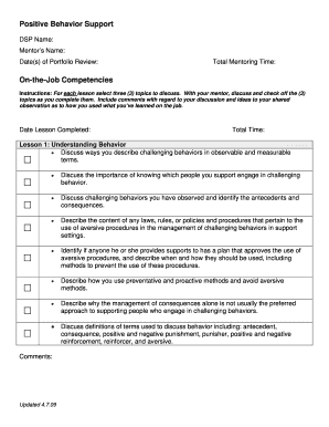 A dissertation positive behavior support