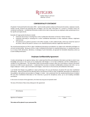 Employee Confidentiality Agreement