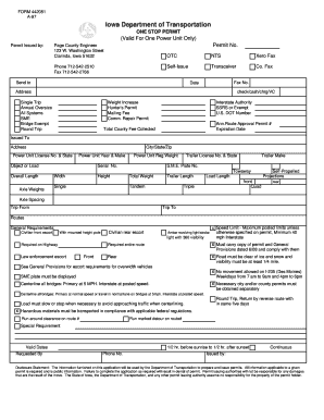 Iowa One Stop Permit