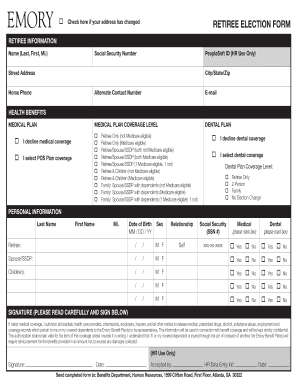 Retiree Election Form