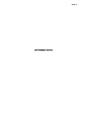 Affirmation Form