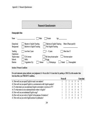 Research Questionnaire for English Teachers