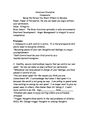 Conscious Discipline Commitment Forms