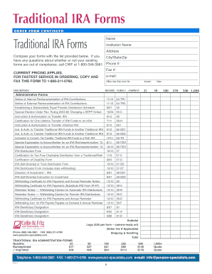 Traditional IRA Administration Forms